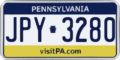 PA license plate JPY3280