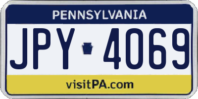 PA license plate JPY4069