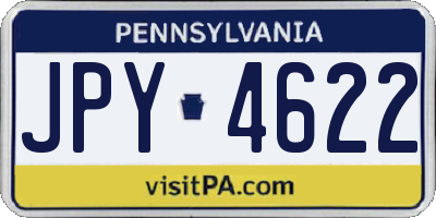 PA license plate JPY4622