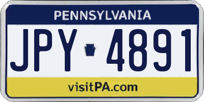 PA license plate JPY4891