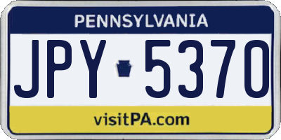 PA license plate JPY5370