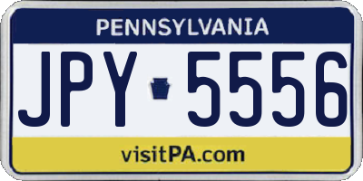 PA license plate JPY5556