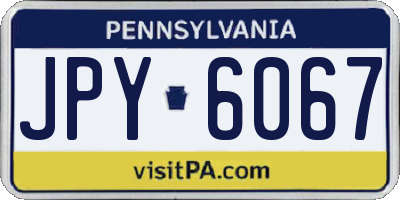 PA license plate JPY6067