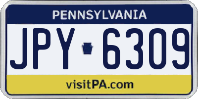 PA license plate JPY6309