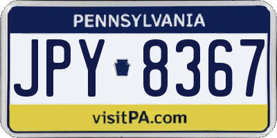 PA license plate JPY8367