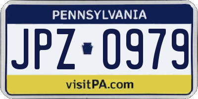 PA license plate JPZ0979