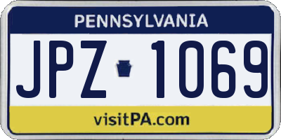 PA license plate JPZ1069