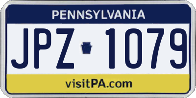 PA license plate JPZ1079