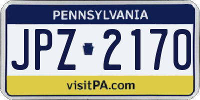 PA license plate JPZ2170