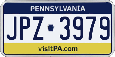 PA license plate JPZ3979