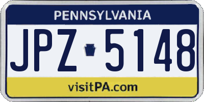 PA license plate JPZ5148