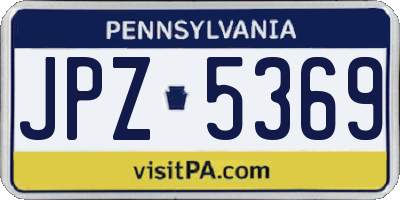 PA license plate JPZ5369
