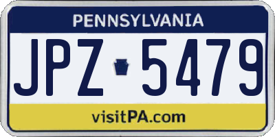 PA license plate JPZ5479