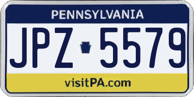 PA license plate JPZ5579