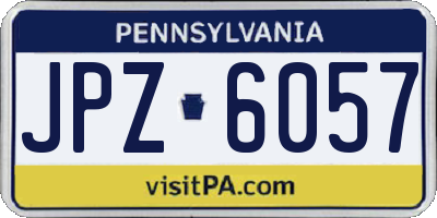 PA license plate JPZ6057
