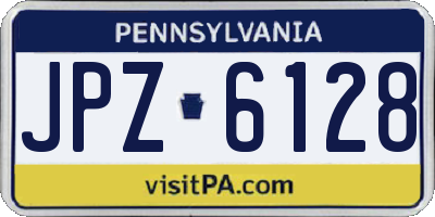 PA license plate JPZ6128