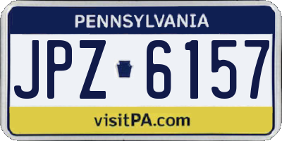 PA license plate JPZ6157