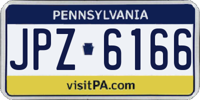 PA license plate JPZ6166