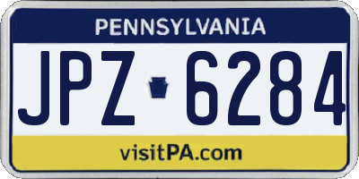 PA license plate JPZ6284