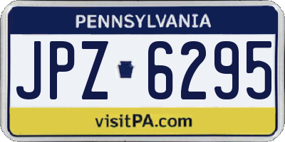 PA license plate JPZ6295