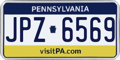 PA license plate JPZ6569