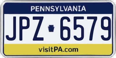 PA license plate JPZ6579