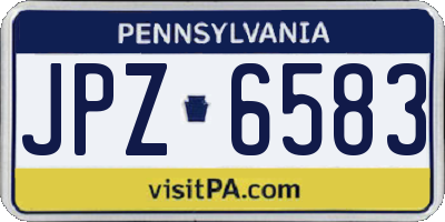 PA license plate JPZ6583