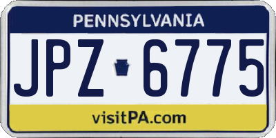 PA license plate JPZ6775