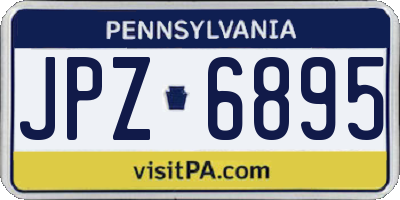 PA license plate JPZ6895