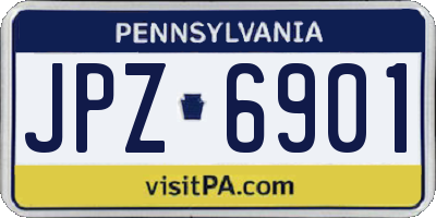 PA license plate JPZ6901