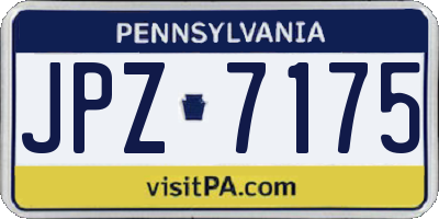 PA license plate JPZ7175