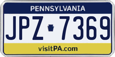 PA license plate JPZ7369
