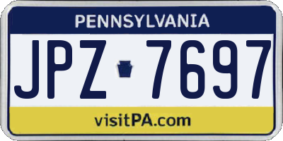 PA license plate JPZ7697