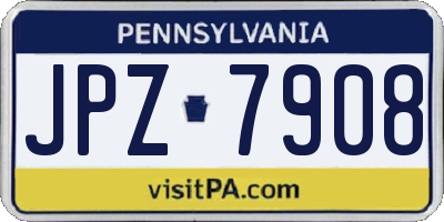PA license plate JPZ7908