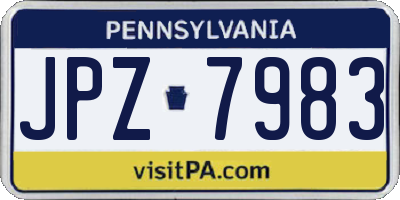 PA license plate JPZ7983