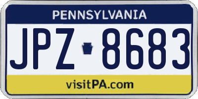PA license plate JPZ8683