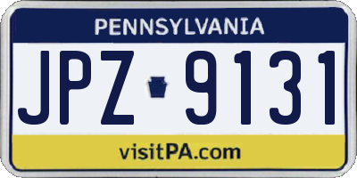 PA license plate JPZ9131