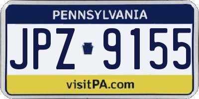 PA license plate JPZ9155