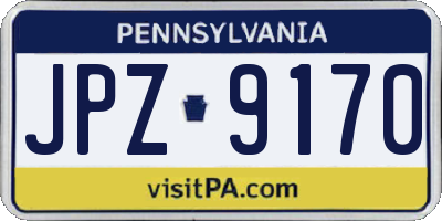 PA license plate JPZ9170