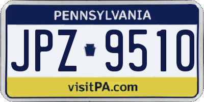 PA license plate JPZ9510