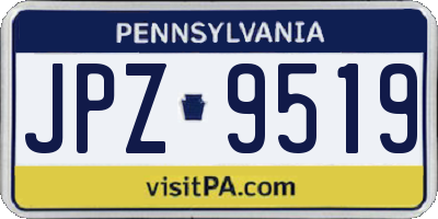 PA license plate JPZ9519
