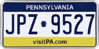 PA license plate JPZ9527