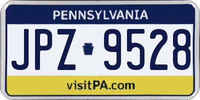 PA license plate JPZ9528