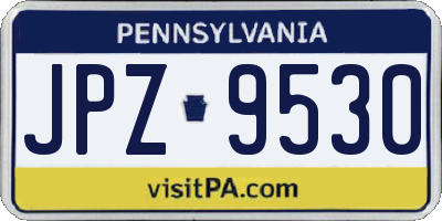PA license plate JPZ9530