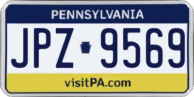 PA license plate JPZ9569
