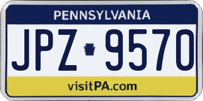 PA license plate JPZ9570