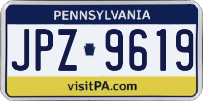 PA license plate JPZ9619