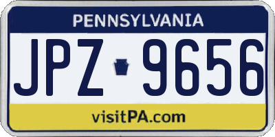 PA license plate JPZ9656