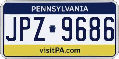PA license plate JPZ9686