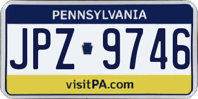 PA license plate JPZ9746